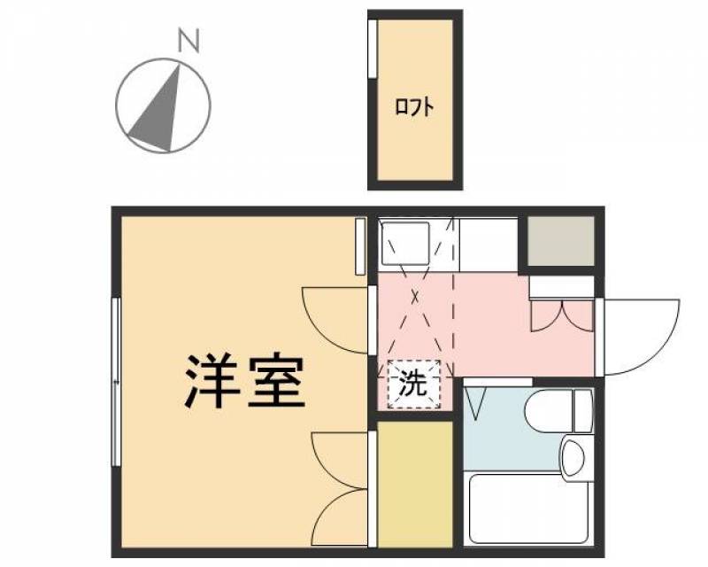 ロフト付きのコンパクトなお部屋です。意外に広々しております。