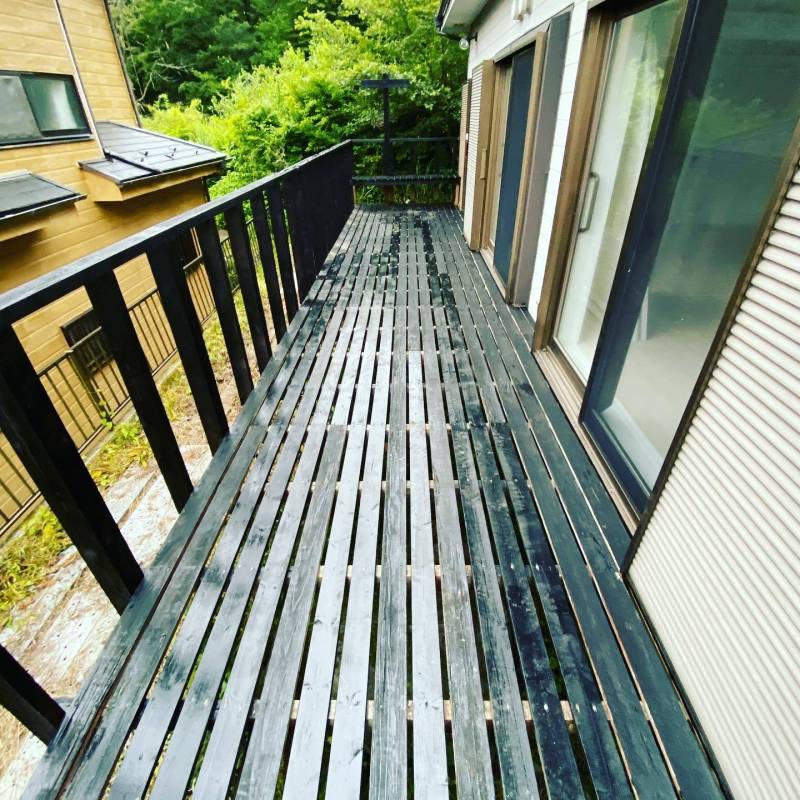 広いウッドデッキ♪