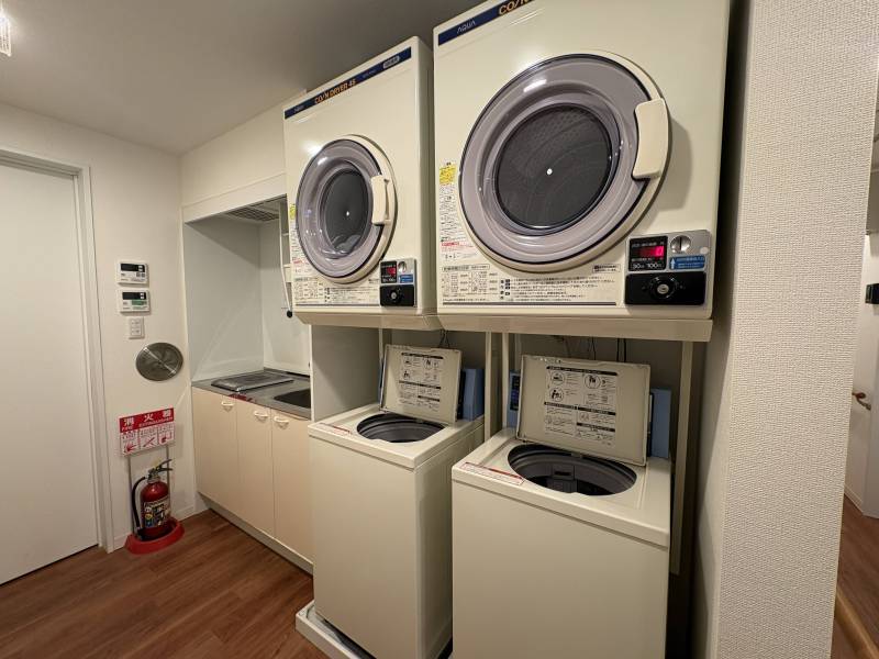 本格的なコインランドリーと乾燥機！