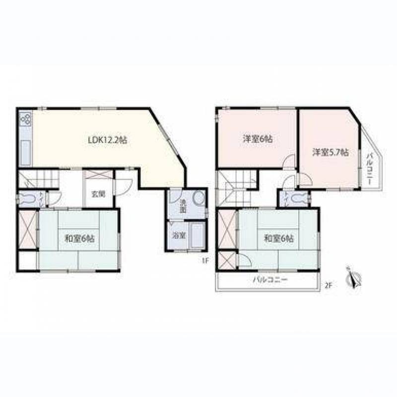 LDKは12.2畳と広々