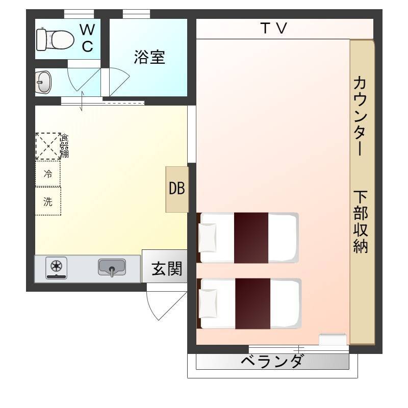 長期滞在の外国人に人気の物件です。