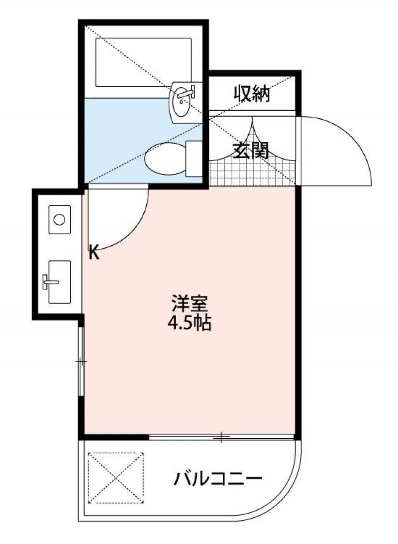 SKコーポ101号室間取り図　ロフトもあります