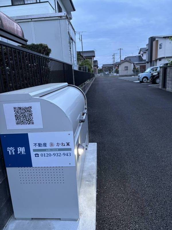 ゴミステーションあり。24時間ゴミ捨て可能