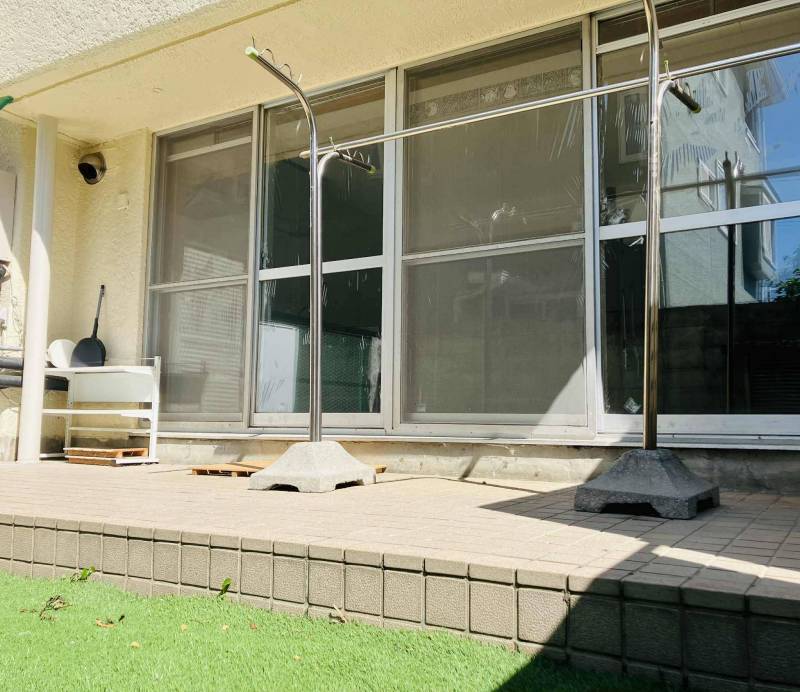 日当たりの良い庭で家庭菜園も楽しめます。