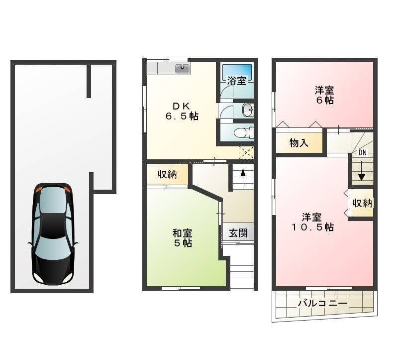 広々戸建てです。
