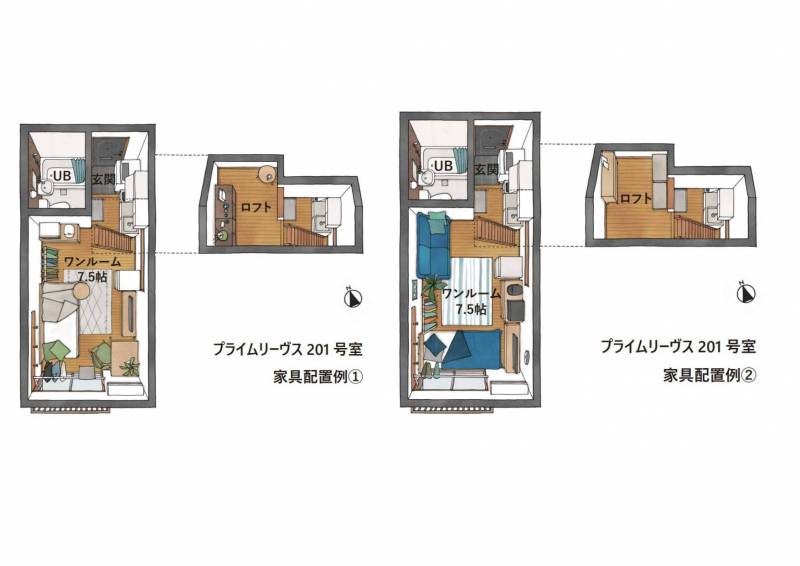 家具配置イメージ（家具はつきません）