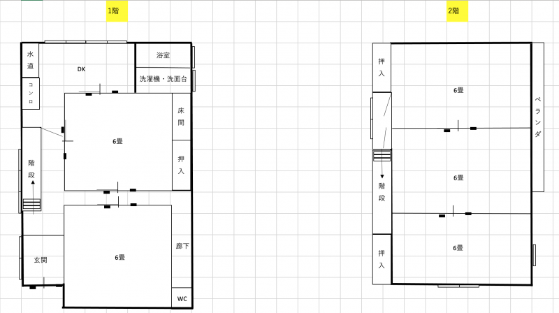 押入がたくさんあるお部屋です。