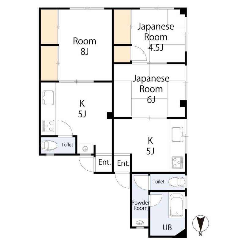 右側の101号室です