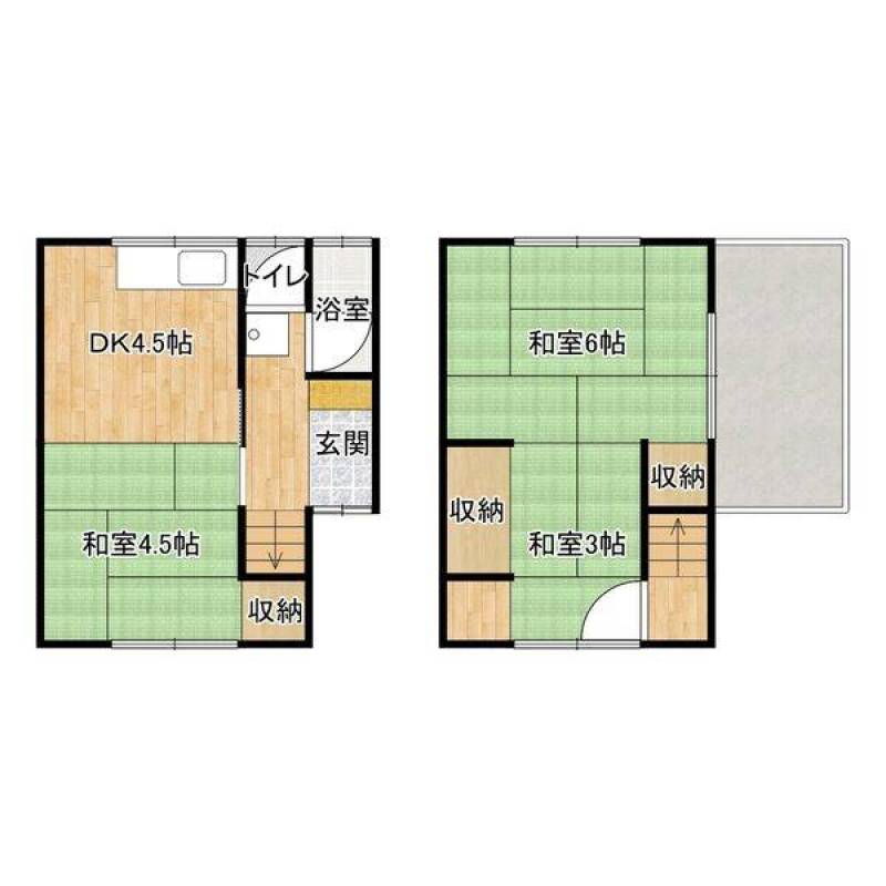 ファミリーから１人暮らしまで対応、広々3DKです