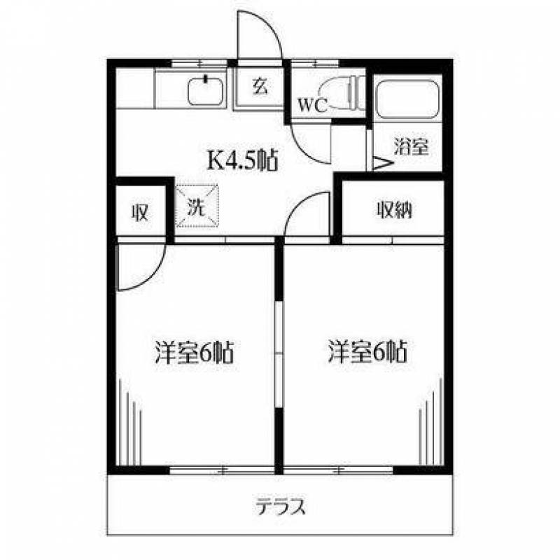広々とした2DKの住まいです♪