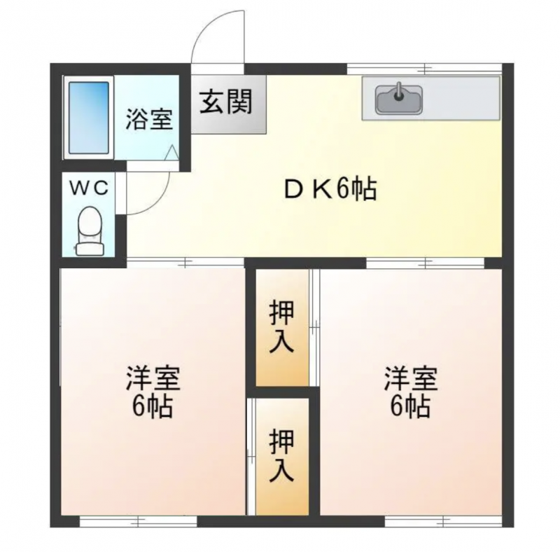 水回りは位置が反転となります。