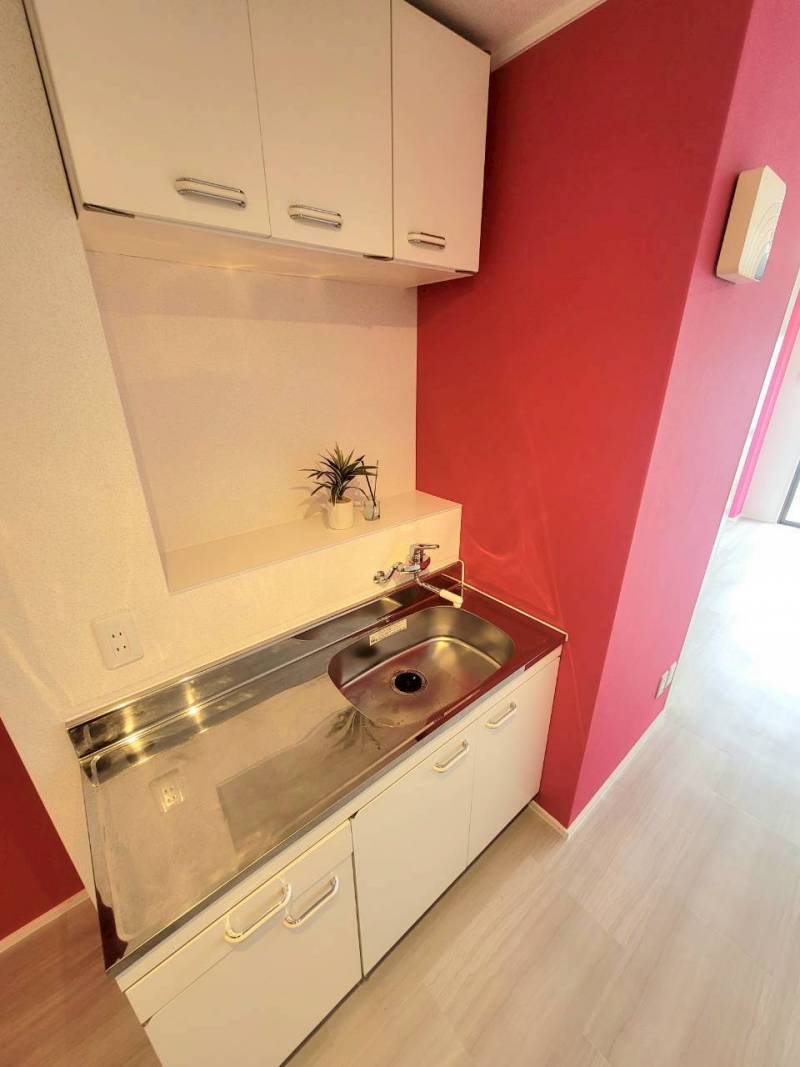 これまたシンプルなキッチン。