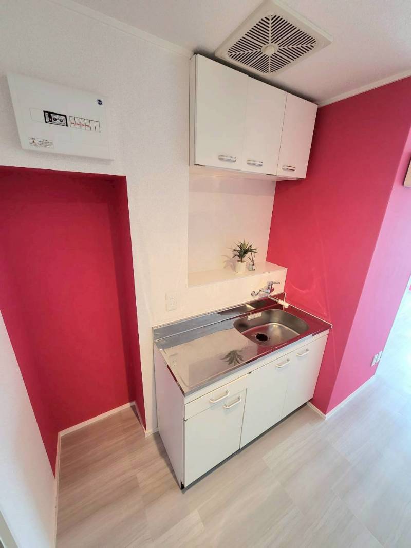 ピンクのアクセントが可愛いお部屋！