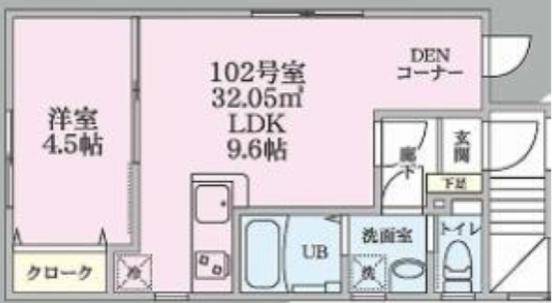 洋室＋DENコーナーで様々な使い方ができる間取りですね❗️