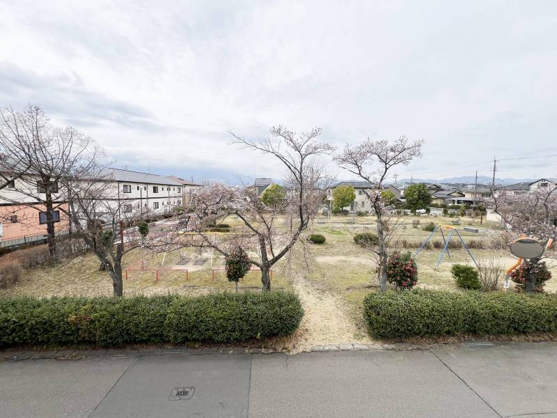 すぐ隣が公園です！