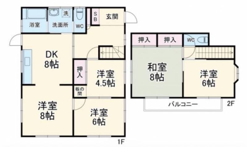軽量鉄骨の建物、エントランスも明るい