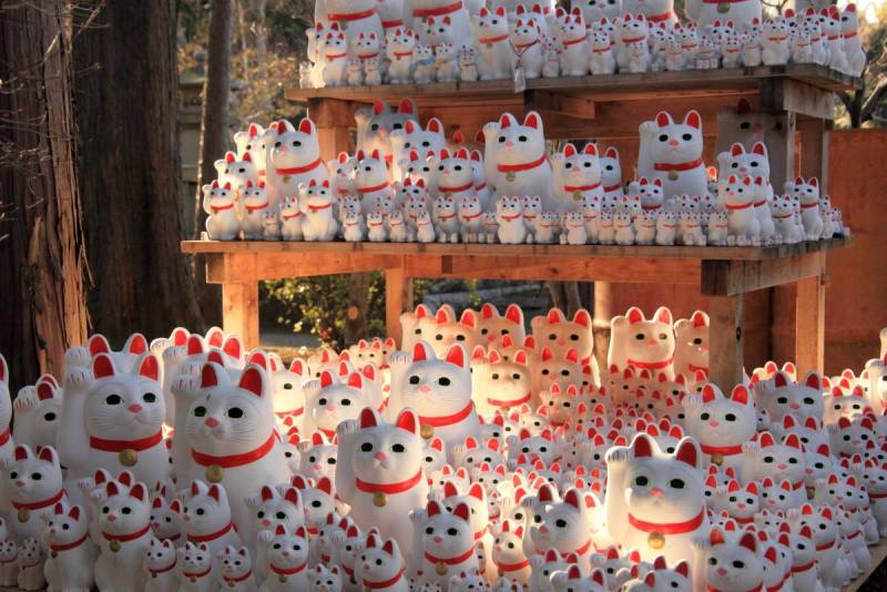 豪徳寺は「招き猫発祥の地」。徒歩七分。日曜のお散歩に。