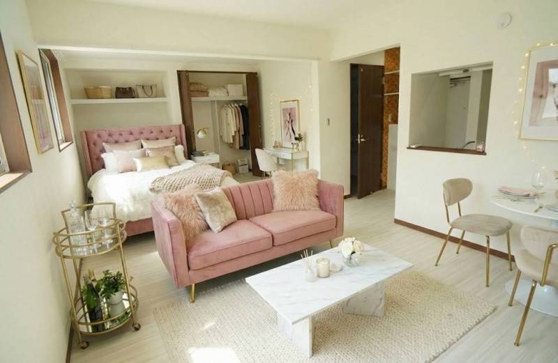 103_1LDK_家具配置イメージ_幅広のクローゼット