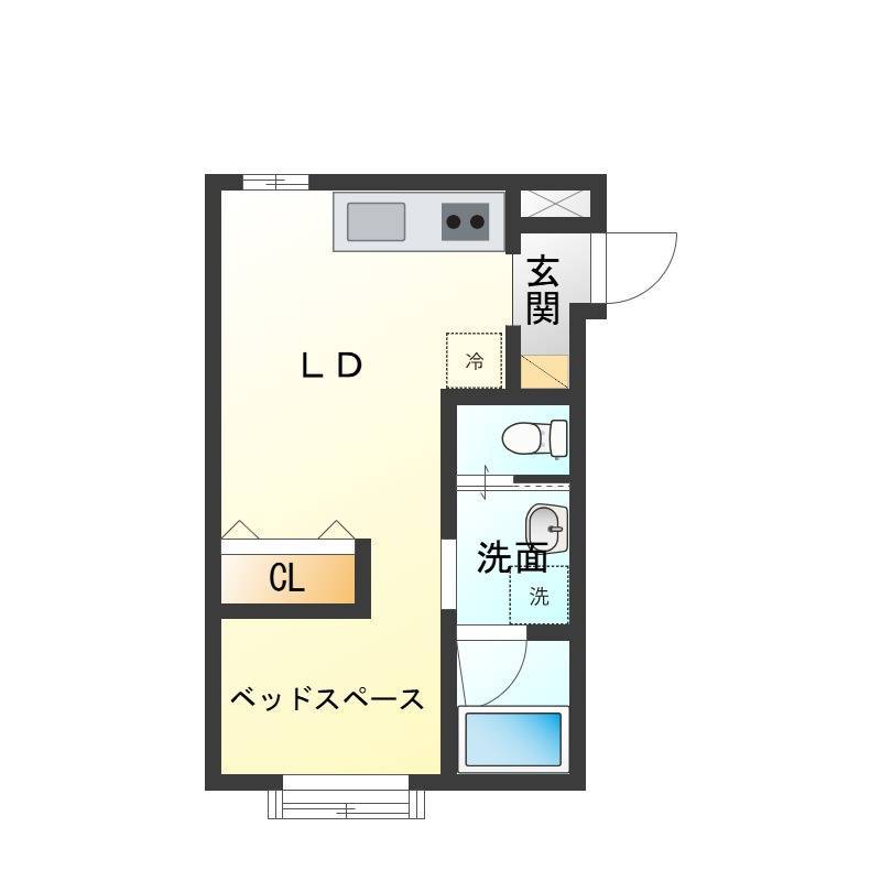 大空間をそのまま、間仕切家具で1LDKにと自由に使えます