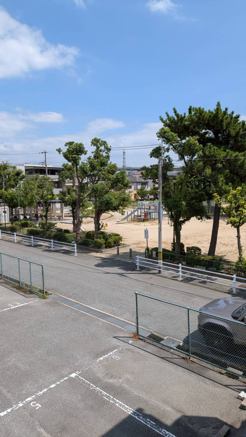 ２階ホールからの景色です