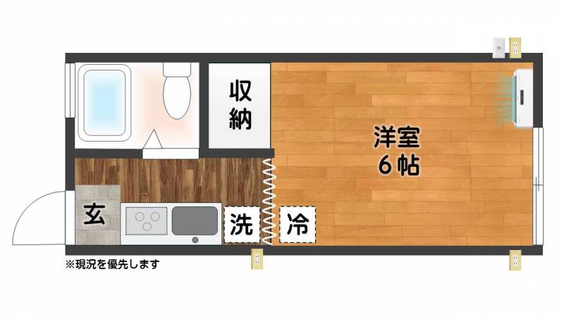 こちらの部屋だけ、室内洗濯機置場になっています