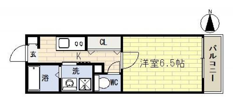 東向きのお部屋です