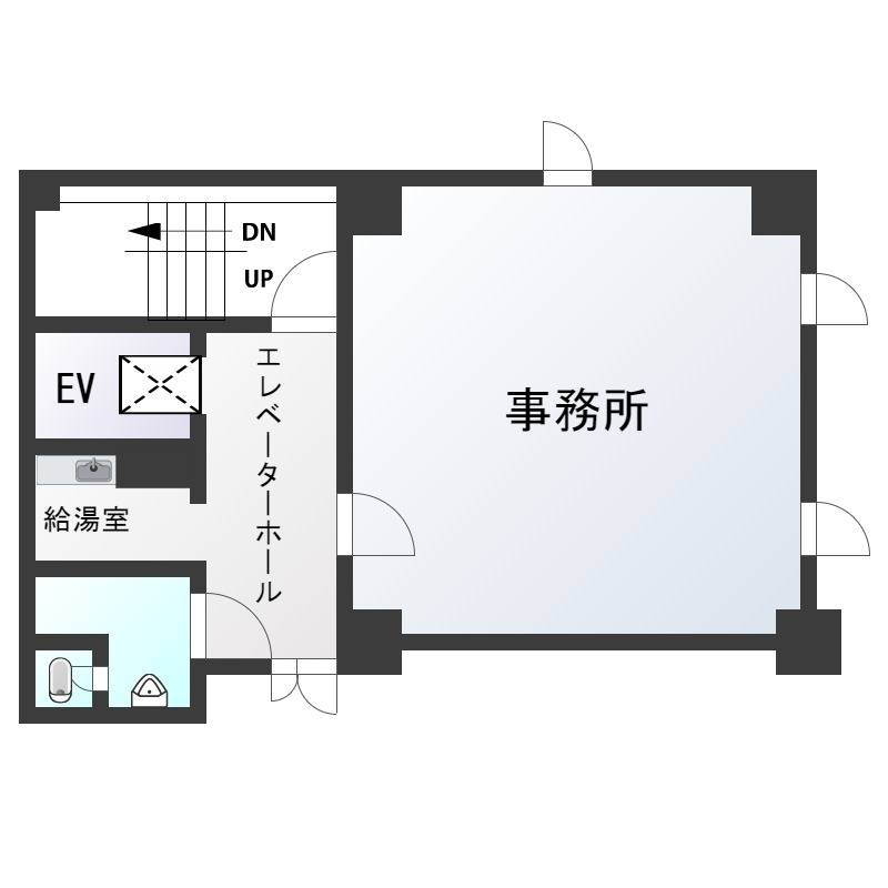 ほぼ正方形のお部屋です