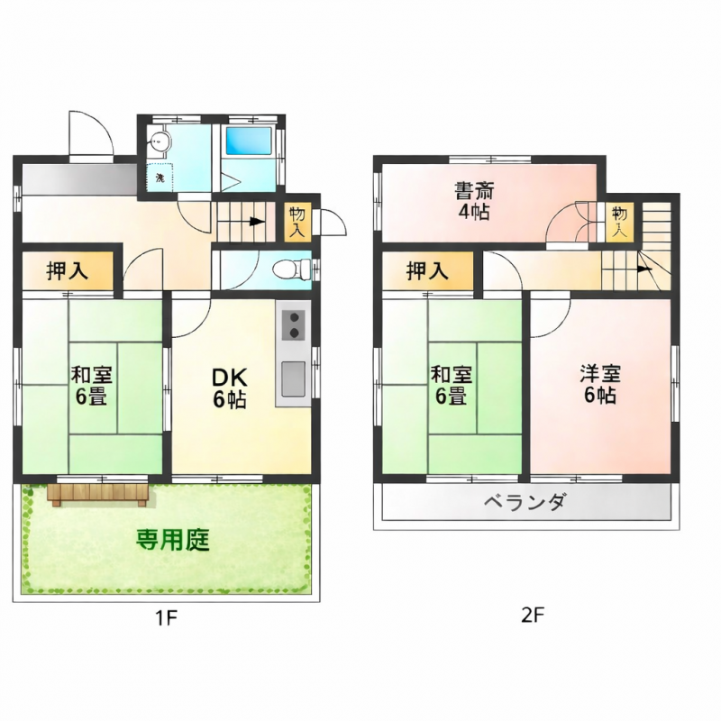 戸建てなので専用の庭が使えます。