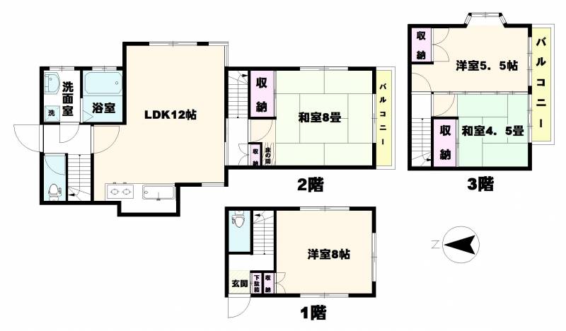 南向きヒナ段なのでとっても気持ちがよい