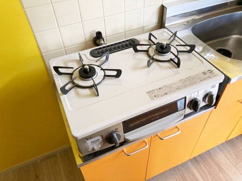 グリル付き２口コンロで、お料理も楽しくなりますね♪