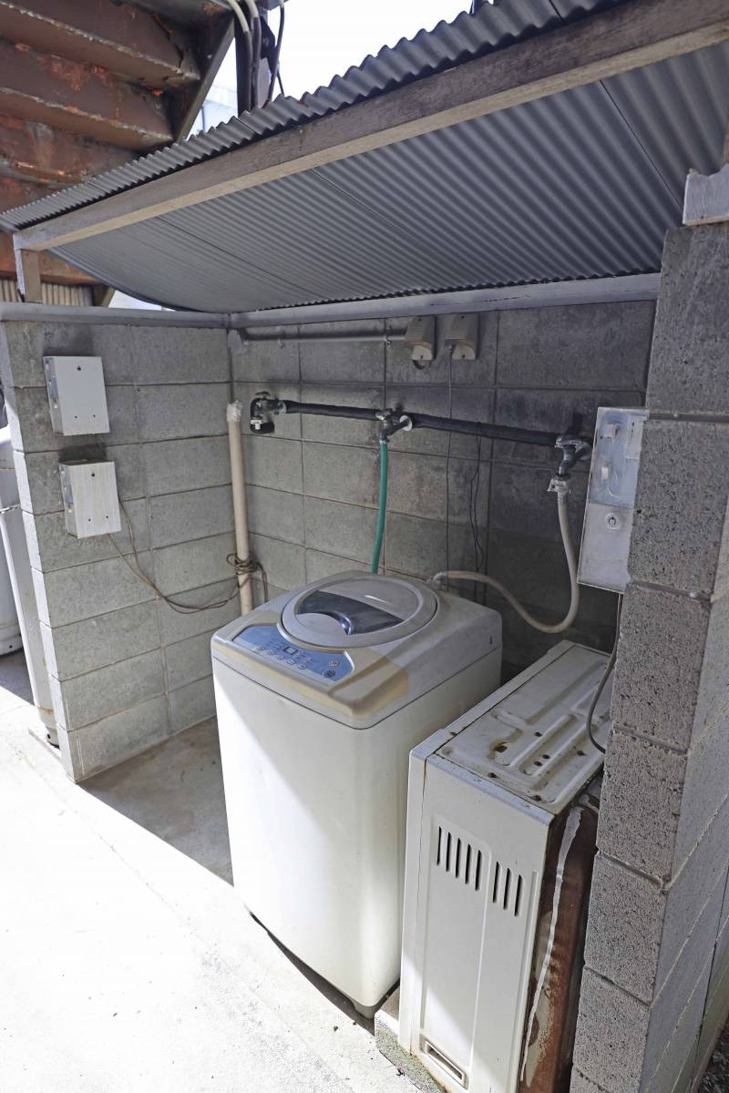 無料の洗濯機も使えます^_^