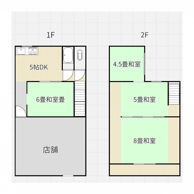 ４DK＋店舗またはガレージ