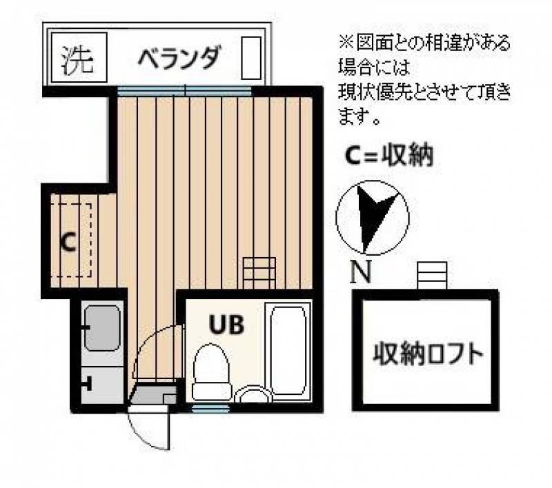 収納にも使えるロフトつき
写真は撮り直します