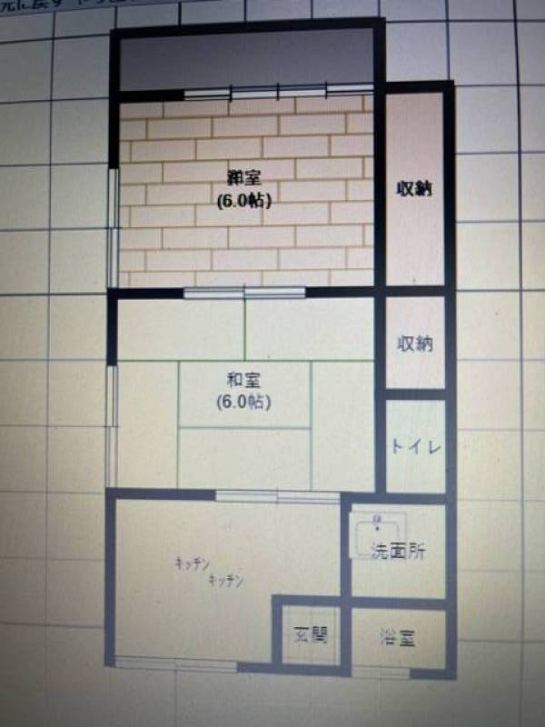 ６帖の洋室、６畳の和室、収納はたっぷりあります。