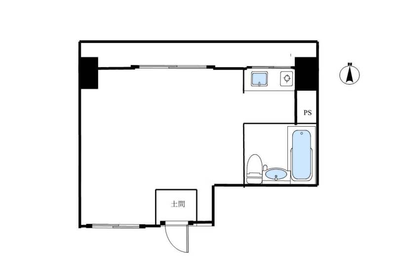 南北に窓があり、風通しの良い部屋です。