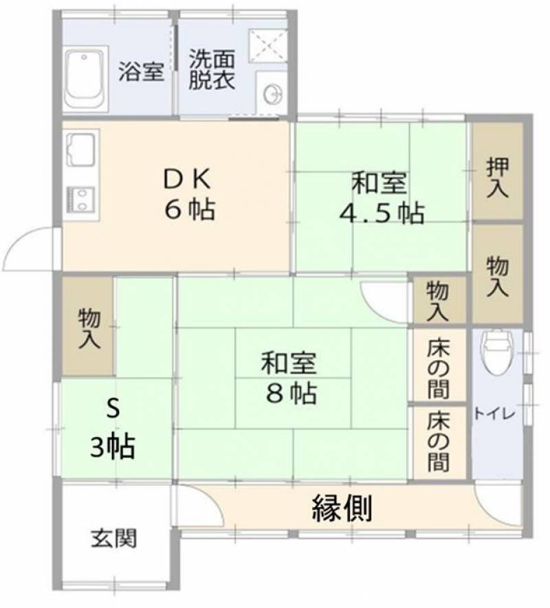 平屋の落ち着いた間取りです♪