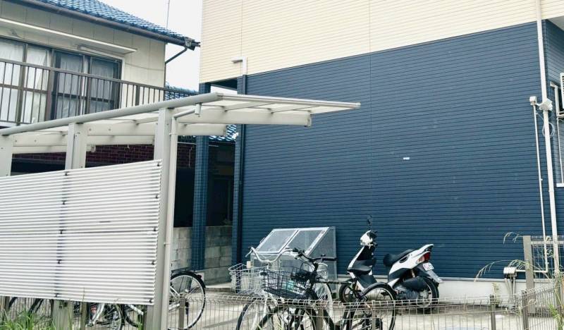 原付バイクも可能な屋根付き駐輪場
