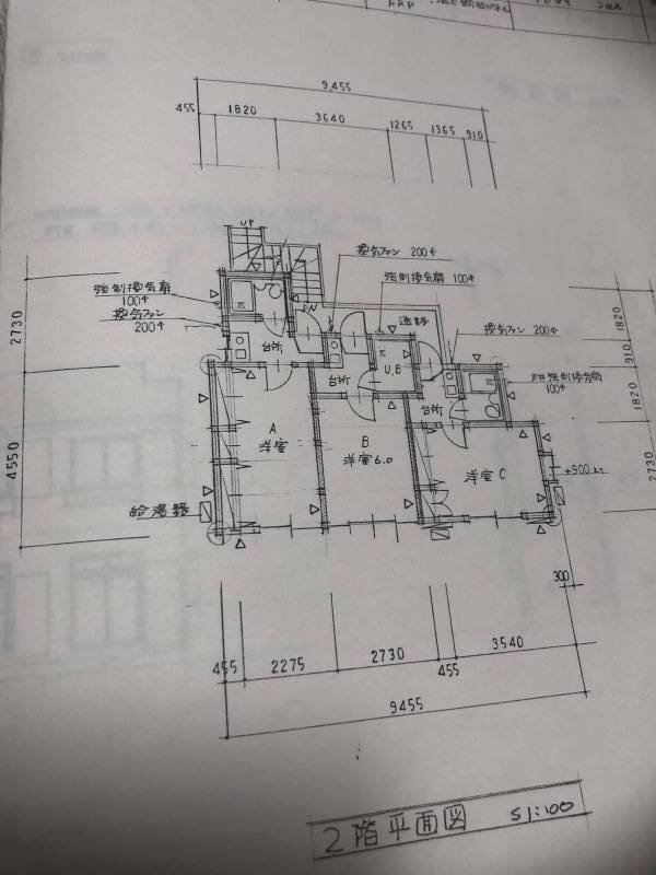 こちらの画像のうち、タイプAが203号室になります。