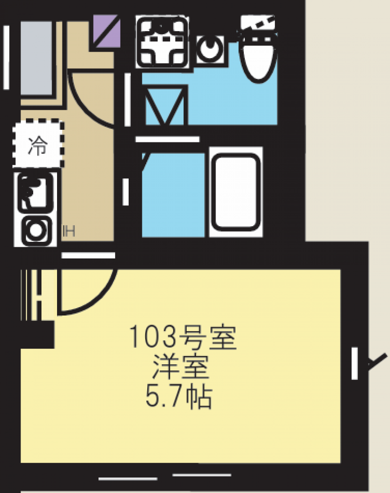 バストイレ別！嬉しい独立洗面台つき！