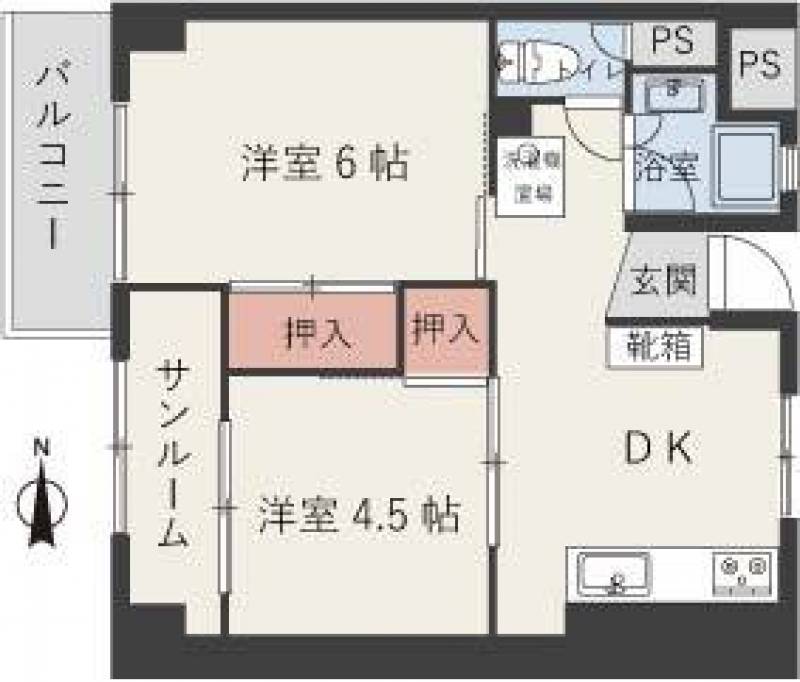 西向きのバルコニー♪