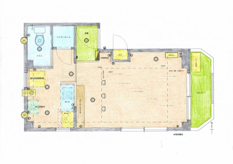 竹の付け柱、伝統和柄の壁紙、和風照明など「和のしつらい」