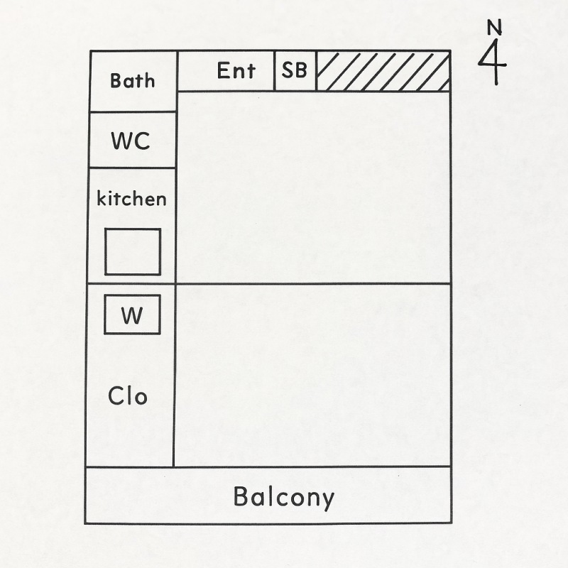 12畳ですが、仕切りがあるので、2部屋にする事も可能（2K）
