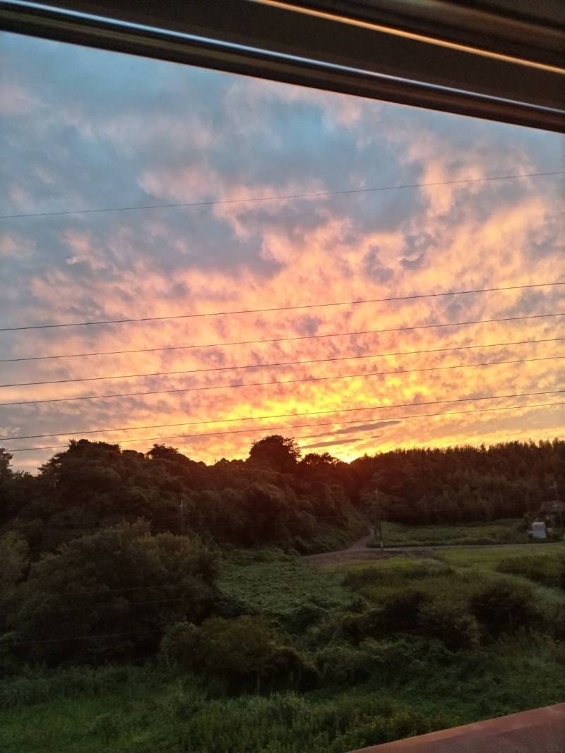 2階　ベランダからの眺めです。素敵な夕日がみれます。