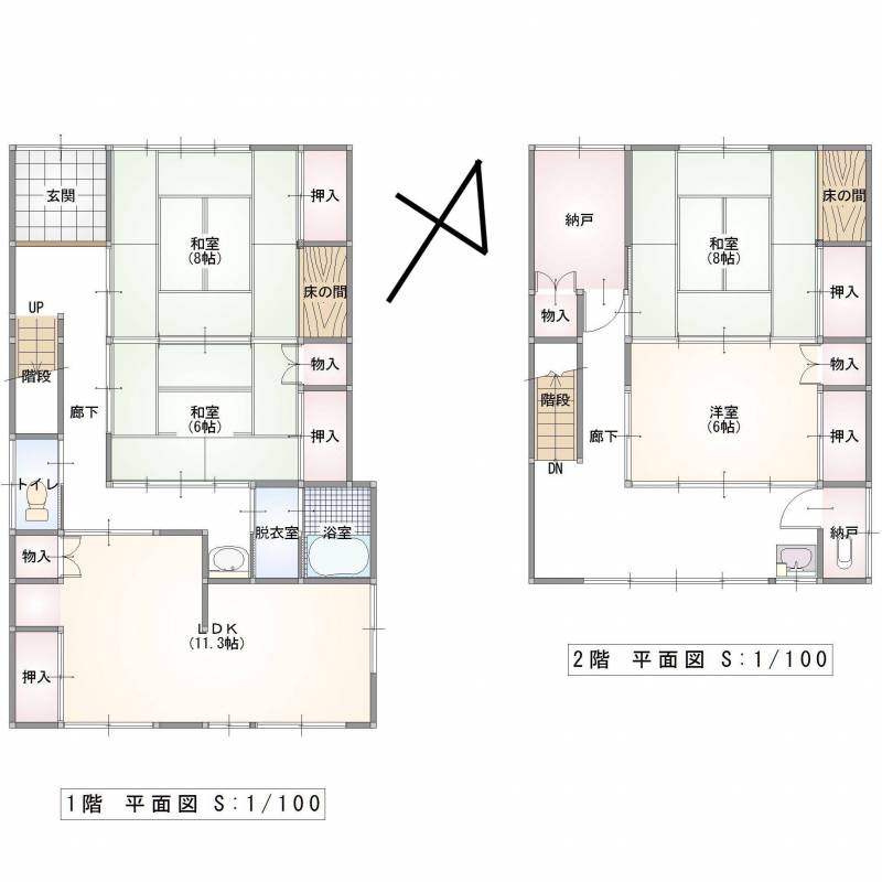 4SLDK、家相の良い間取りです。