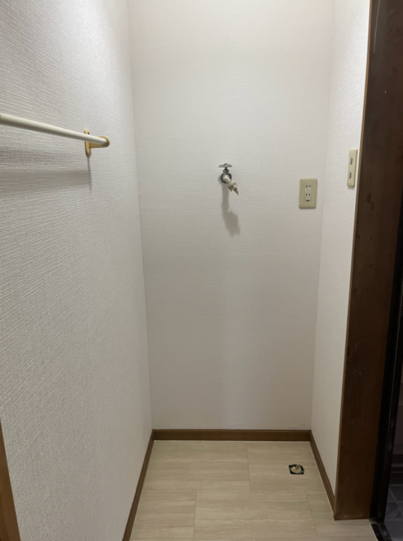 室内洗濯機置き場も2025年にリフォーム済みです。