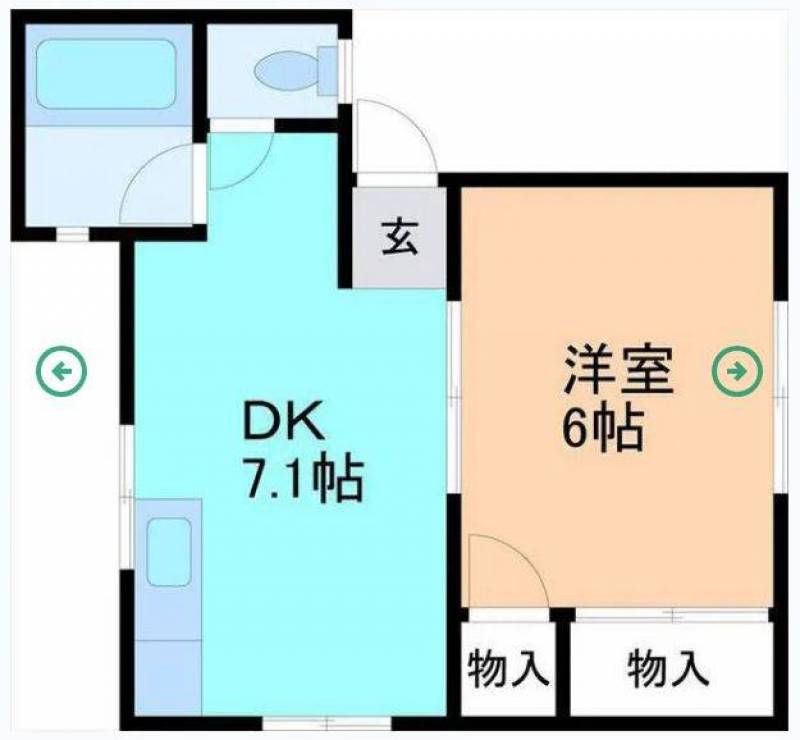 201号室の間取図です。