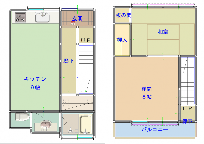 上側が東になります。