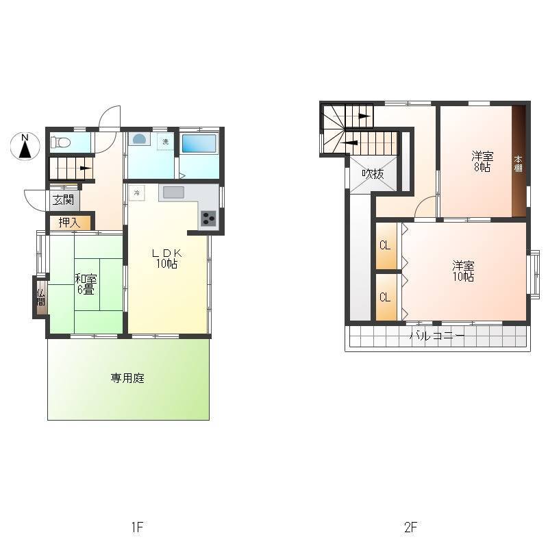 ３LDK、約９２㎡の広い間取り