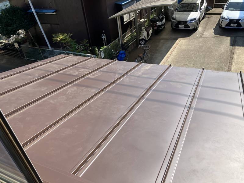 2階から道路側を望む