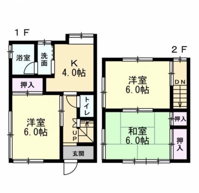 広く使える3Kの間取り